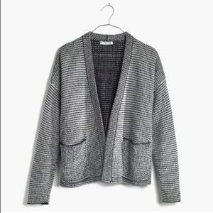 Madewell Two-Tone Cocoon Cardigan - Black
